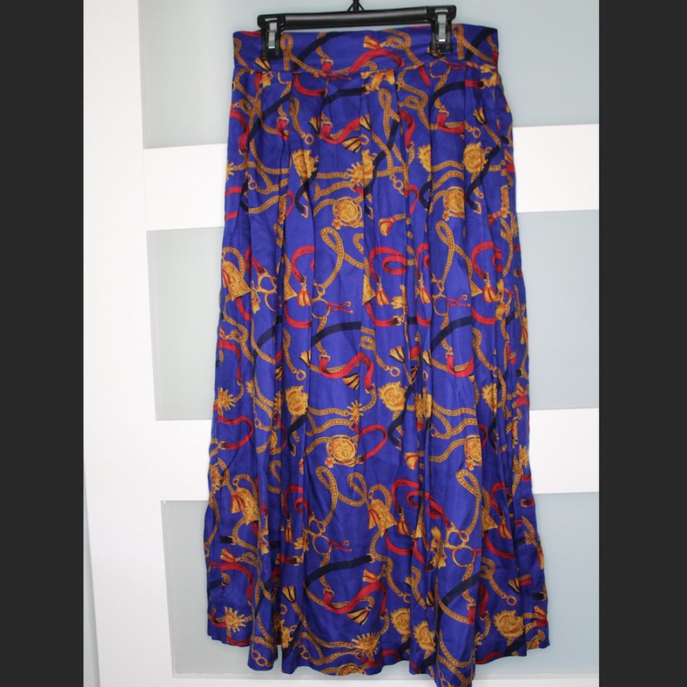 Vintage 80s/90s era Cignal Scarf Print Skirt